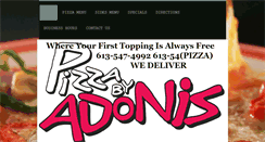 Desktop Screenshot of pizzabyadonis.com